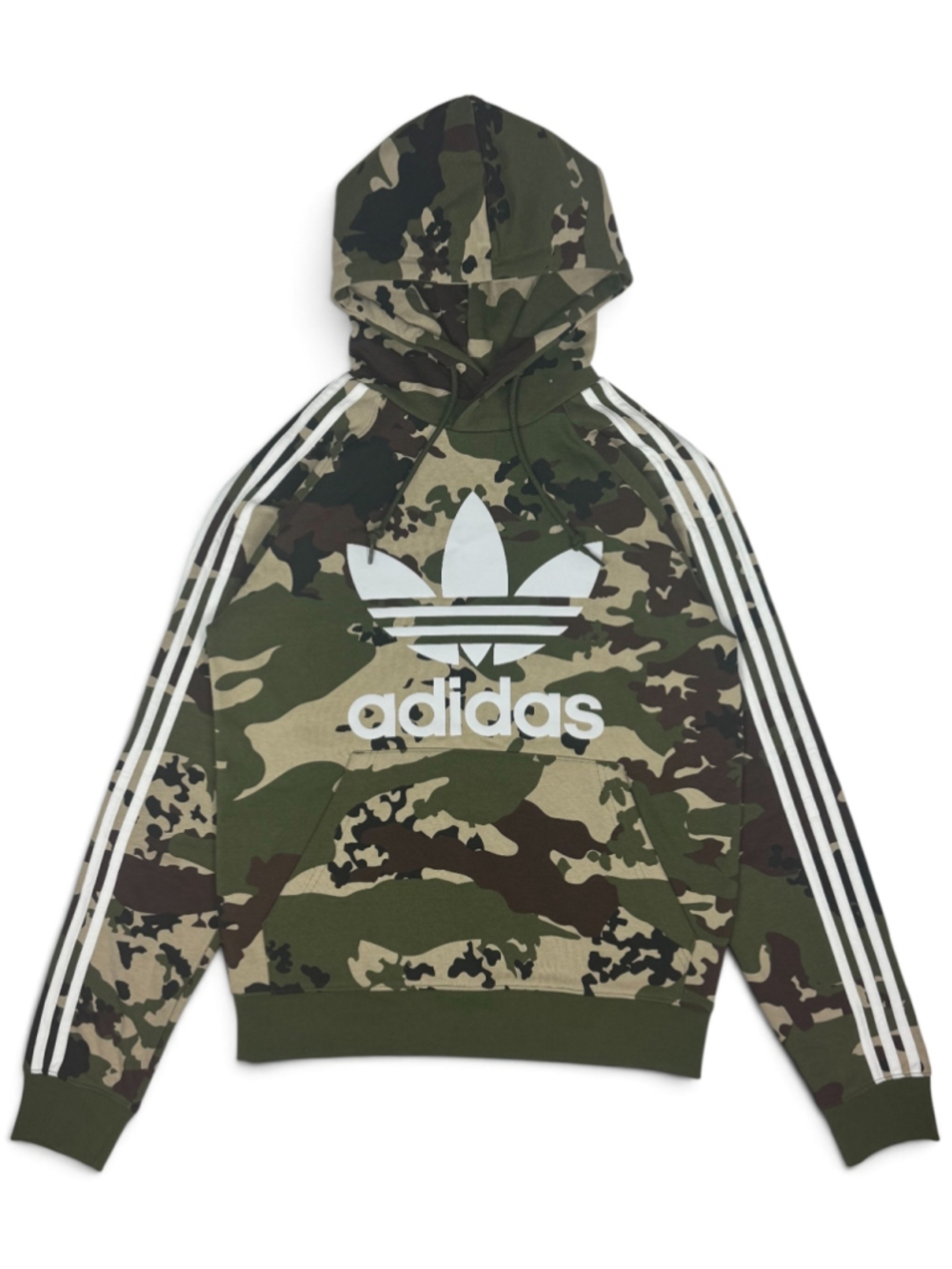 adidas Originals Men's Wild Pine Green Camo Graphic Hoodie Sweatshirt Size S